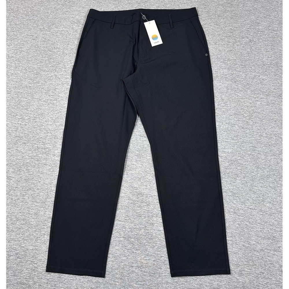 Vuori Pants Mens Size 34x30 Black Meta Classic Performance City Golf Chino NEW